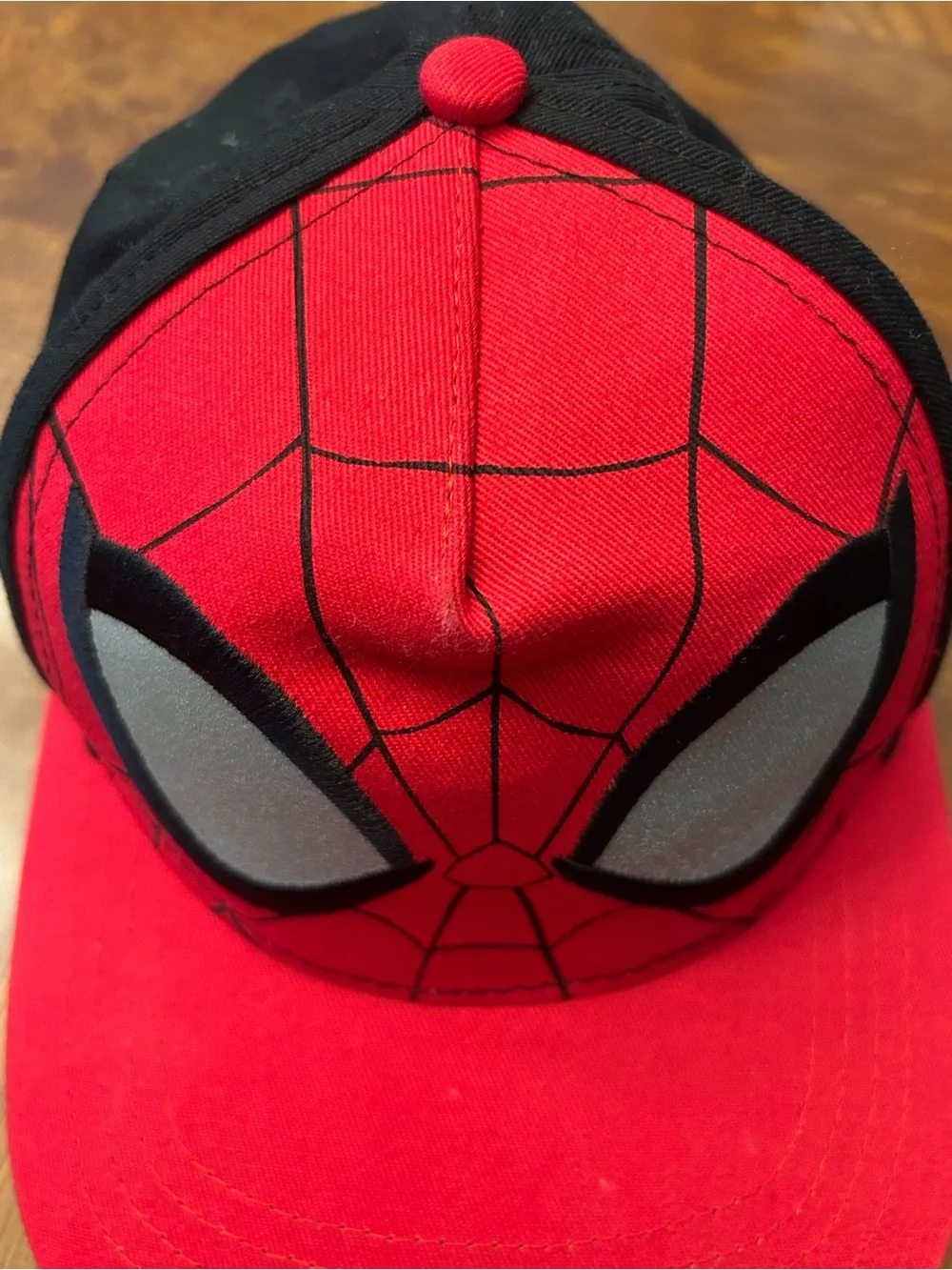 Marvel Spider-Man Red and Black Kids Cap with Eye Details